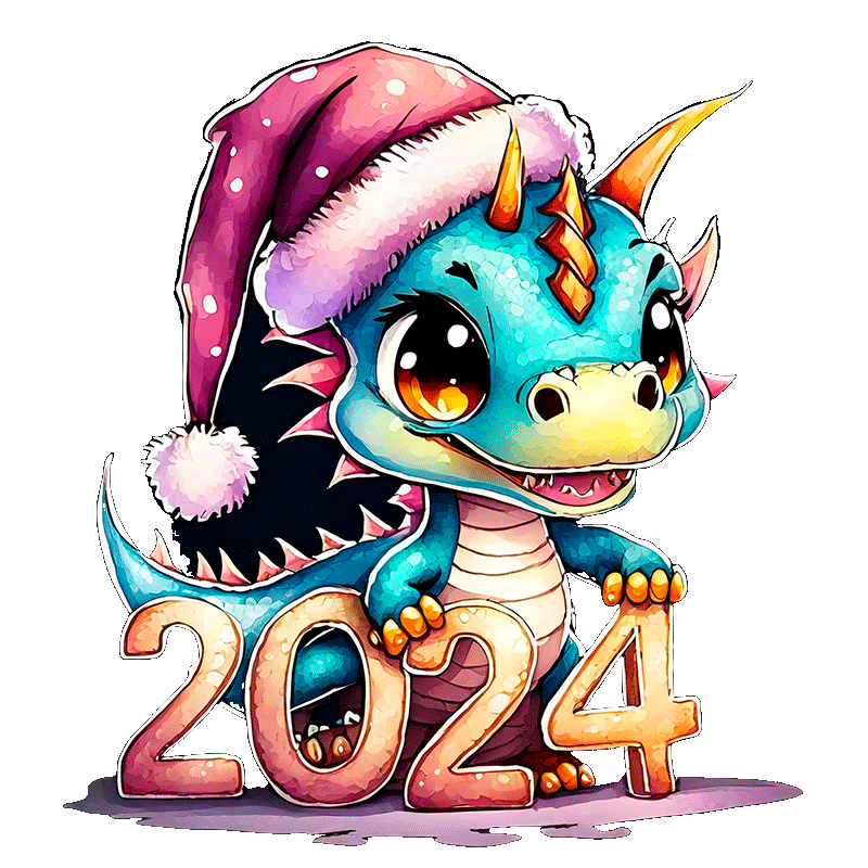 Новорічний дракон символ 2024 року (00800339)